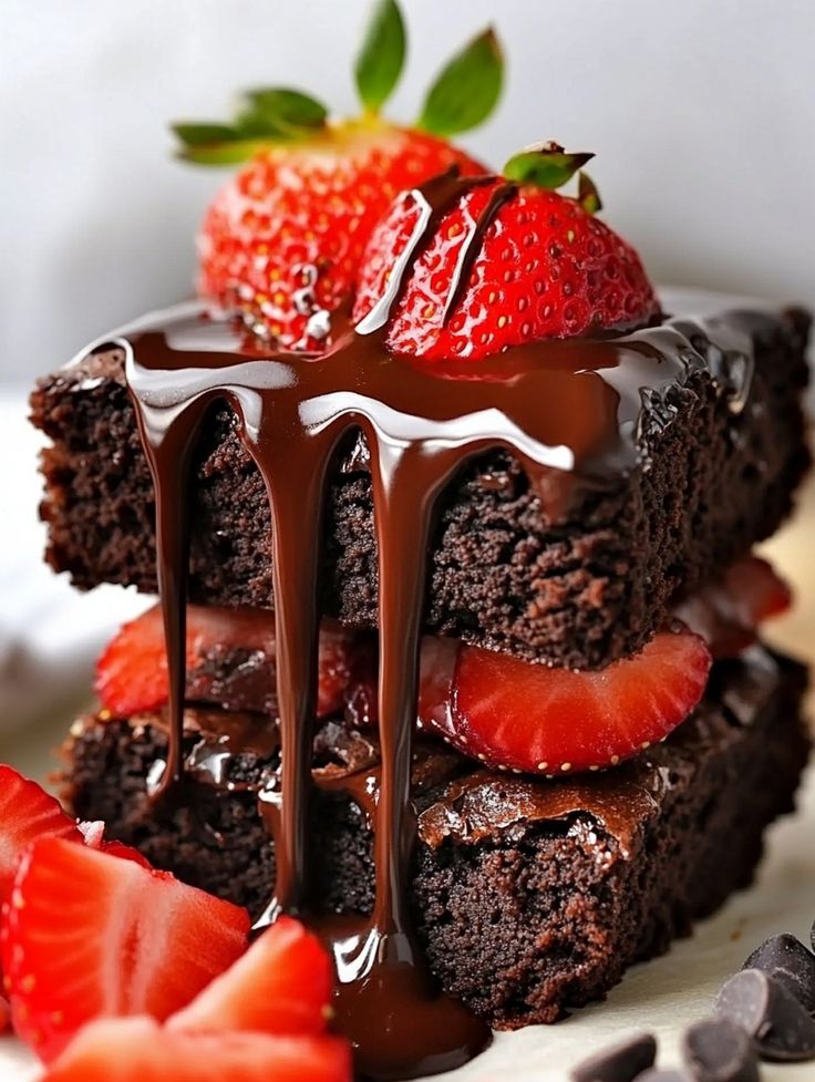 Strawberry Chocolate Brownies