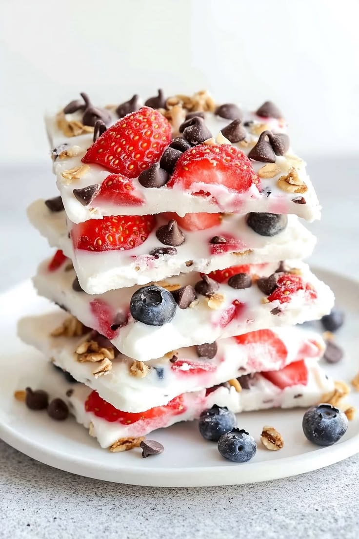 Loaded Granola & Choco-Chip Yogurt Bark