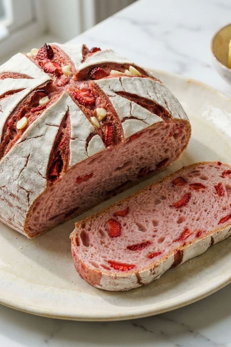 Pinkish Strawberry White Chocolate Sourdough