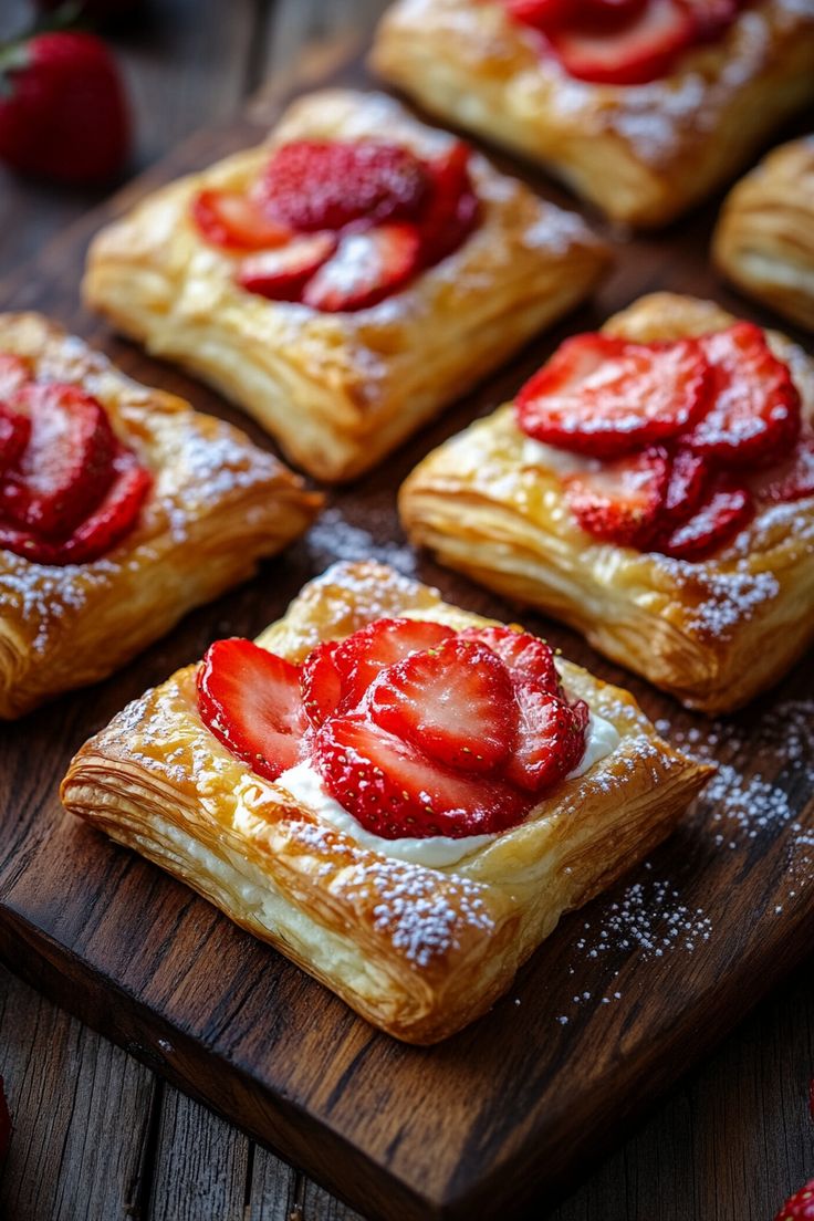 Buttery Strawberry Danish