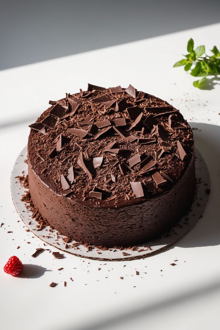 Midnight Chocolate Shave Layer Cake